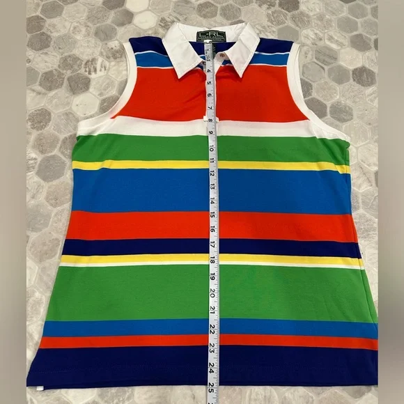 Women’s vintage LRL Lauren Active Ralph Lauren striped tank - Picture 3 of 8